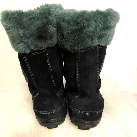 Timberland Women's Suede Winter Fuzzy Mukluk Boots Black size 7M - Picture 2 of 13